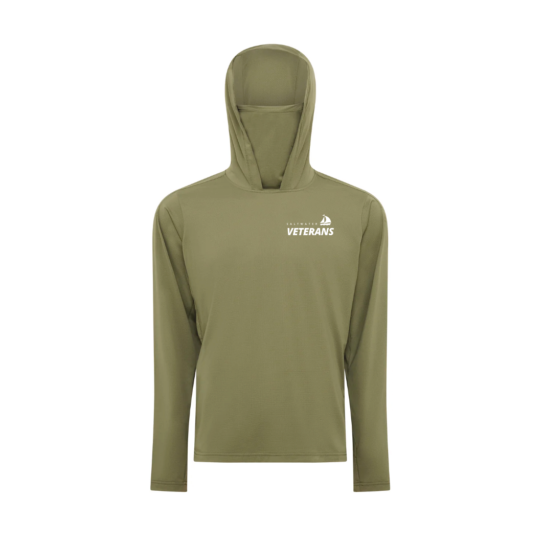 Burke | The Saltwater Ninja - Hooded Sun Shirt with Buff | Saltwater Veterans Branded