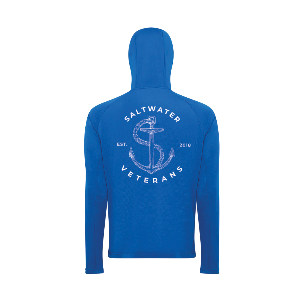 Burke | The Saltwater Ninja - Hooded Sun Shirt with Buff | Saltwater Veterans Branded
