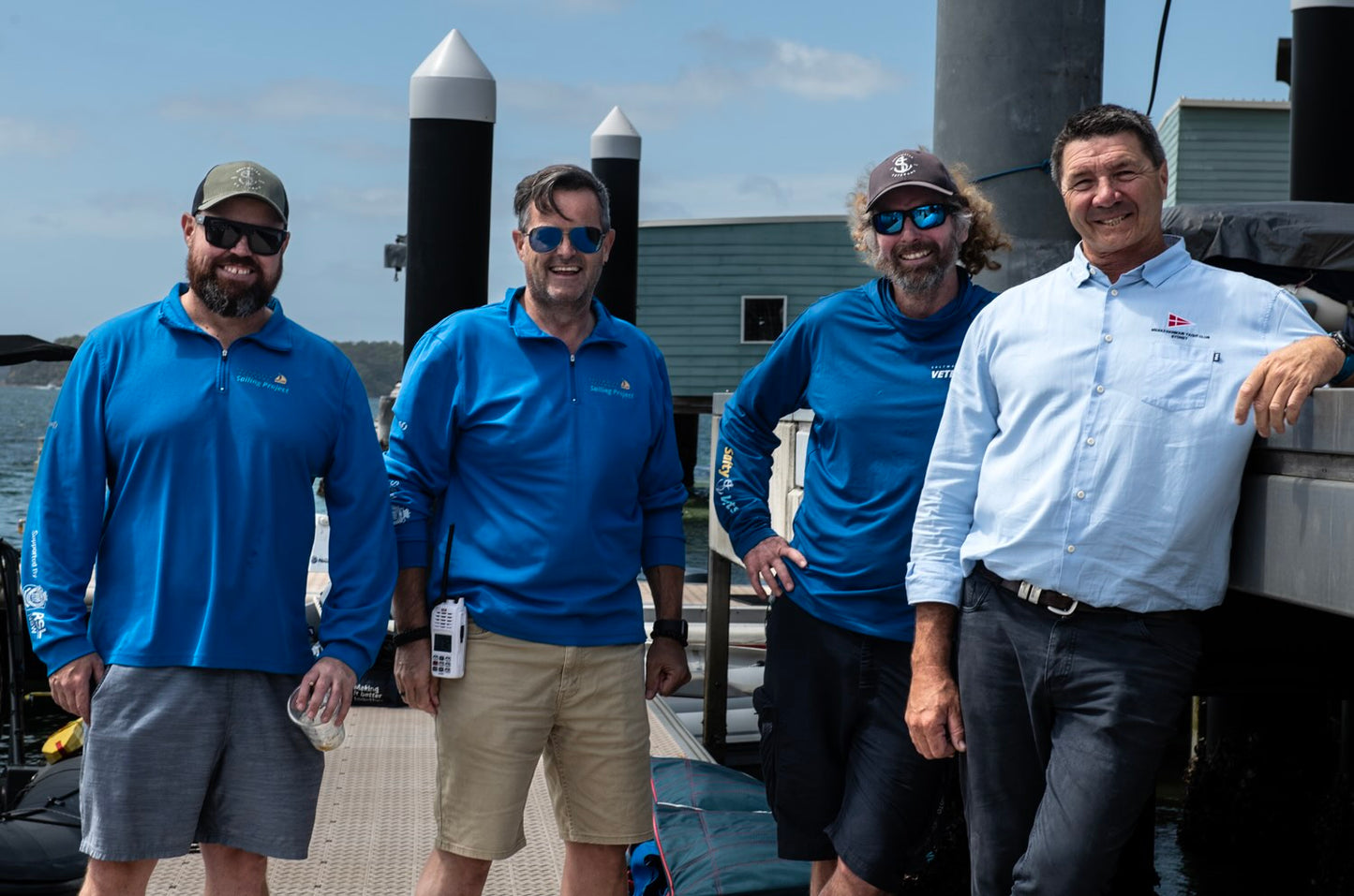 Burke | Signature Long Sleeve Polo | Saltwater Veterans Sailing Project Branded