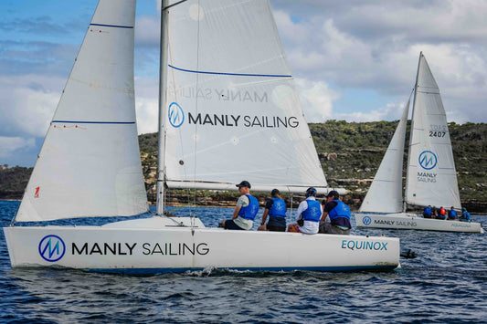 Saltwater Veterans Sailing Project crew sailing on Sydney Harbour from Manly Sailing.