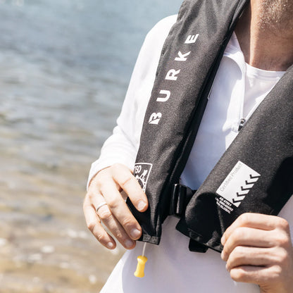 Burke Standard Inflatable PFD - Black | Saltwater Veterans Branded