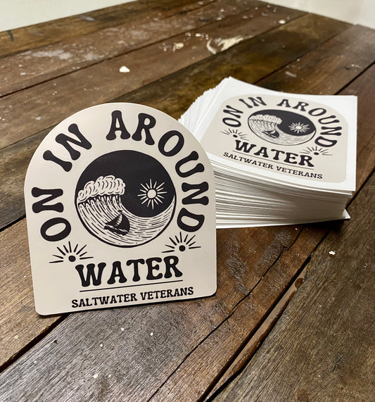 On In Around Water Sticker