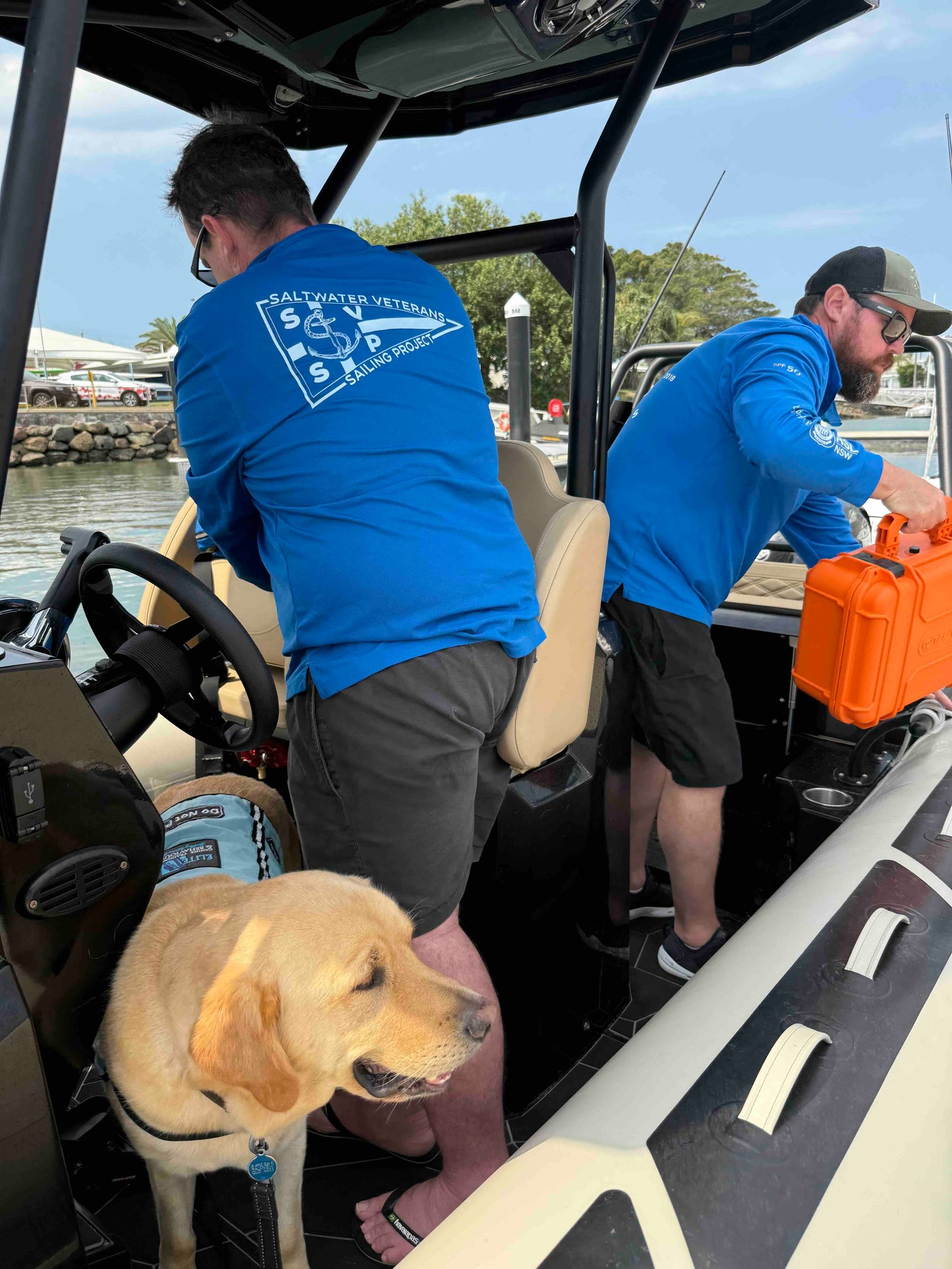Burke | Signature Long Sleeve Polo | Saltwater Veterans Sailing Project Branded